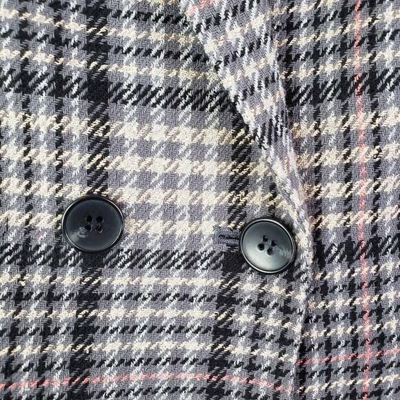 Talbots Blazer Women’s Size 14 Jacket Brown Houndstooth Gray Tweed Button - Picture 5 of 11